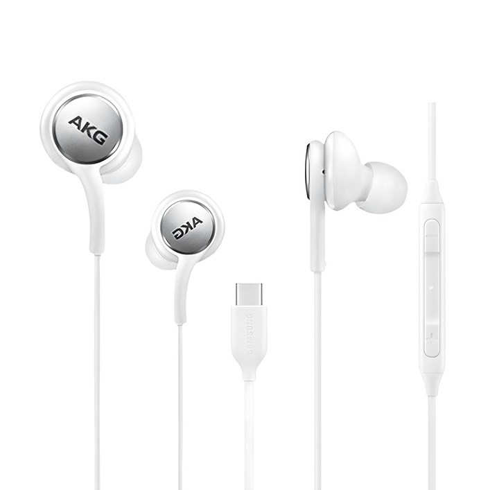 [홈방구] 삼성 C타입 AKG 정품 유선이어폰 갤럭시 스마트폰 S20 S21 S22 S23 S24 Z플립 전기종 노트10 노트20 아비스토 파우치 구성품 포함, 홈방구 C타입 화이트