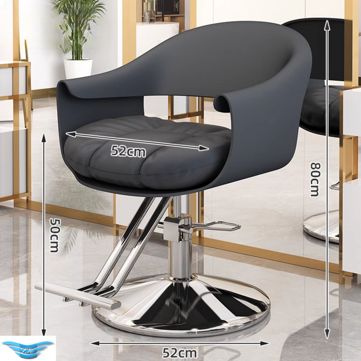 미용실의자 헤어샵 체어 바버샵 메이크업 이발소 높이조절 barber chair 골드 실버 바버체어 높낮이, 1개, 럭셔리 블랙