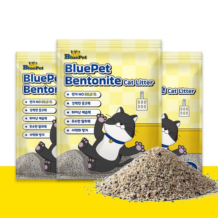 블루펫 고양이모래 벤토나이트 무향 18kg, 1개, 18kg