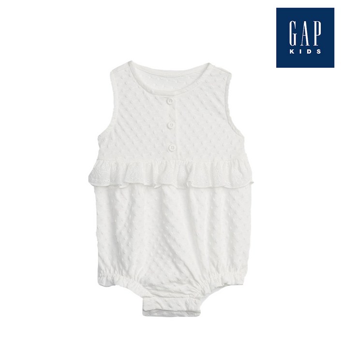 [갭키즈] 아일렛 프릴 도트 바디수트(826107-01-9_WH)