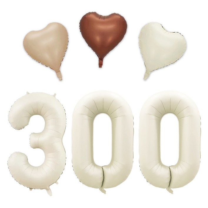 해피쏘굿 40인치 대형 크림숫자100900일하트풍선세트 해피쏘굿 40인치 대형 크림숫자100900일하트풍선세트