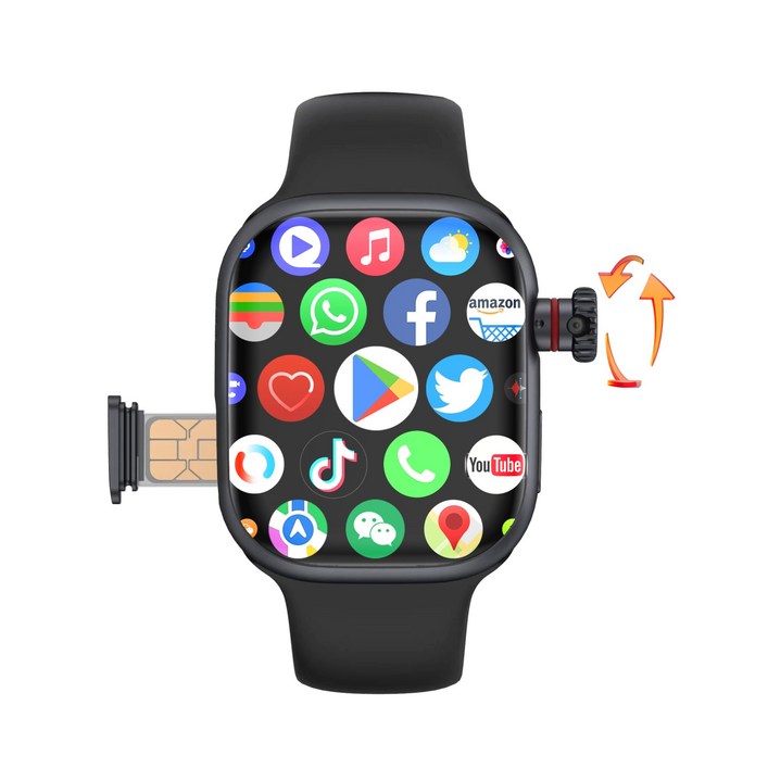 5G LTE 셀룰러 스마트 워치 회전 회전식 카메라 영상통화 가능 4G 독립형 카드 WIFI 연결 스마트워치.