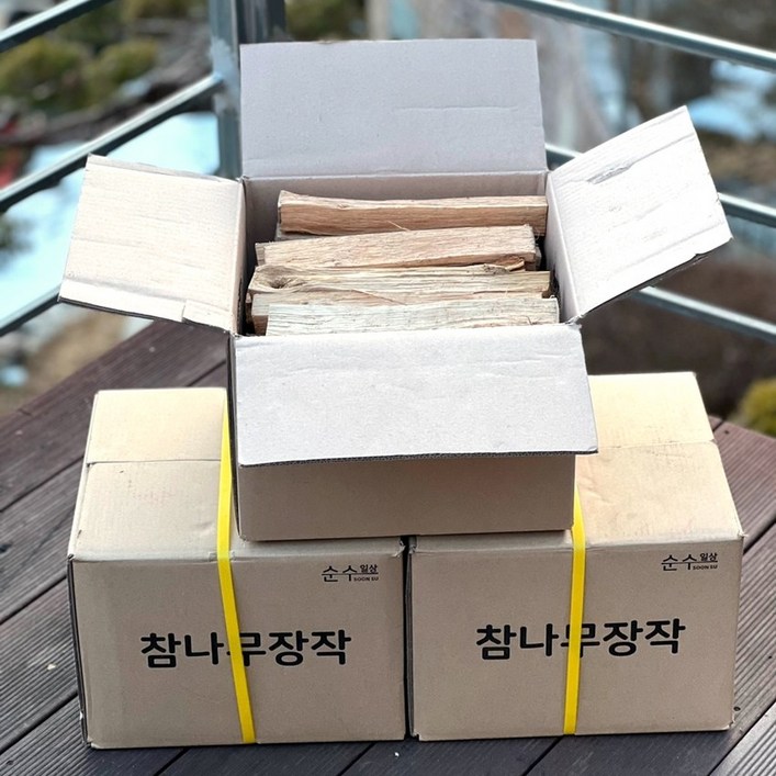 순수일상 참나무장작 10kg 10박스, 10kg, 10개