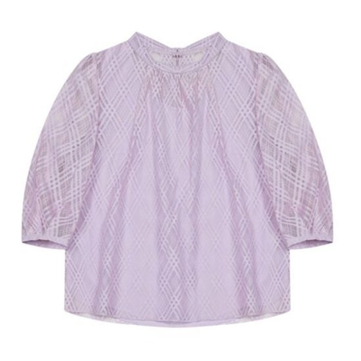 넥 스카프 체크 블라우스 SKBAD2443