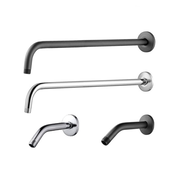 샤워 팔 벽걸이형 헤드 고정 크롬 도금 매트 블랙