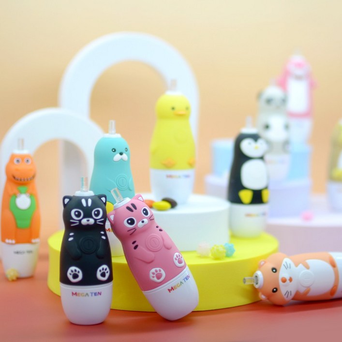[메가텐 바디팩] 캐릭터소닉 360도 키즈 유아 음파전동칫솔 몸체 (리필 미포함)