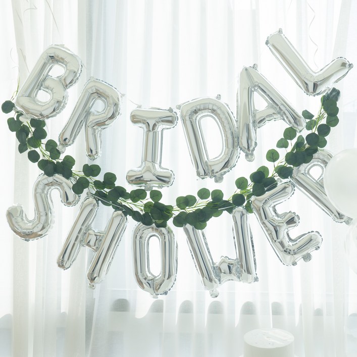 [올인원] 브라이덜샤워풍선 3인세트 레터링 가랜드 로즈골드