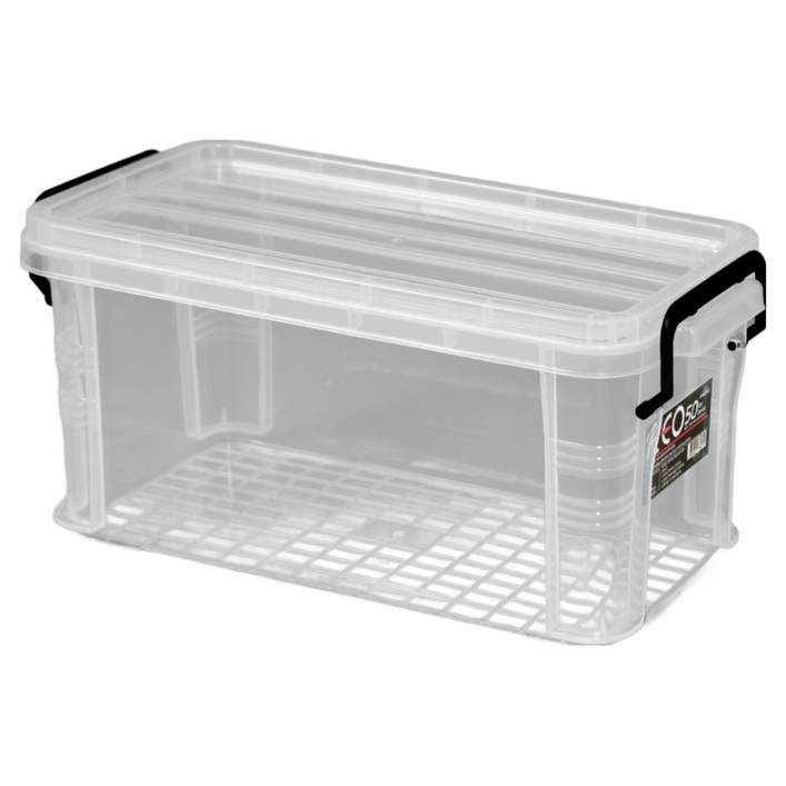 지오리빙 레오박스 다용도정리함 리빙박스 수납 공간 정리함, 투명, 24개