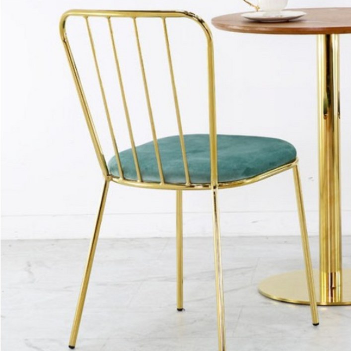 VFS LN 골드 벨벳의자 인테리어의자 카페의자 업소용, 민트, 1개