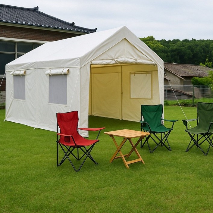 코스트코천막 텐트 3mx3m 풀세트 주차 차고지 케노피 차양막 차량용 행사용 대형 장박, ivory