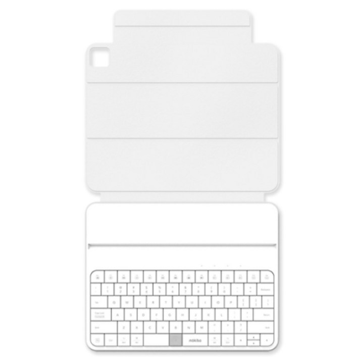 모키보 퓨전키보드 아이패드키보드케이스 마우스 필요없는 블루투스 무선 휴대용 저소음 미니 추천, 화이트