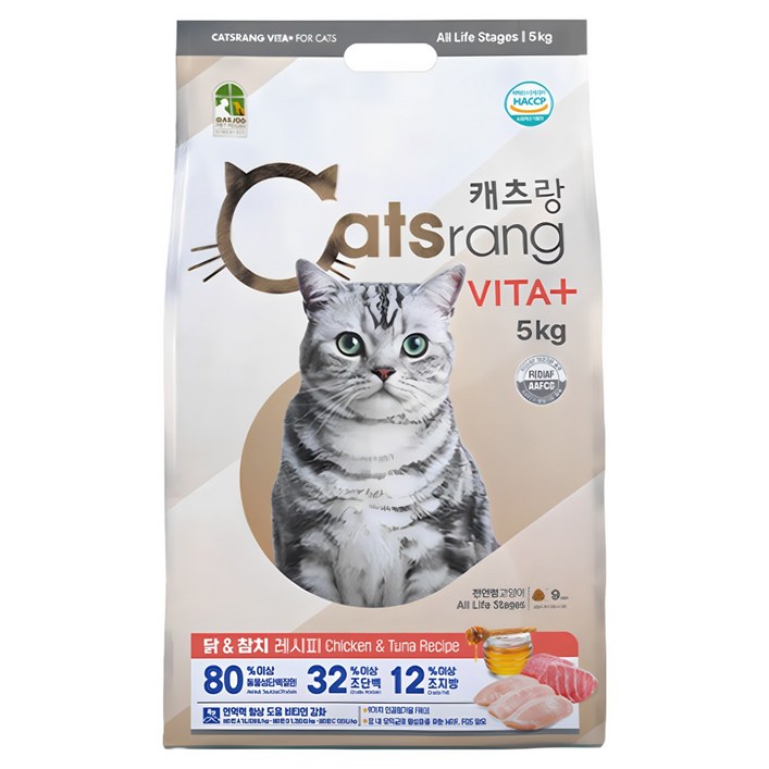캐츠랑 비타플러스 5kg고양이사료, 닭, 5kg, 1개