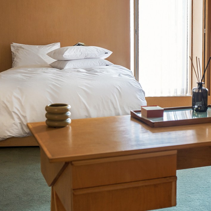 체크인 80수 고밀도 워싱 순면 홑겹 이불 커버