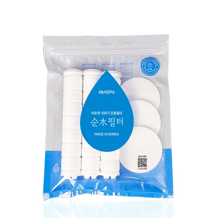 아토젯 순수필터 바디 3p 헤드필터 3p, 1개, 화이트 아토젯 순수필터 바디 3p 헤드필터 3p, 1개, 화이트