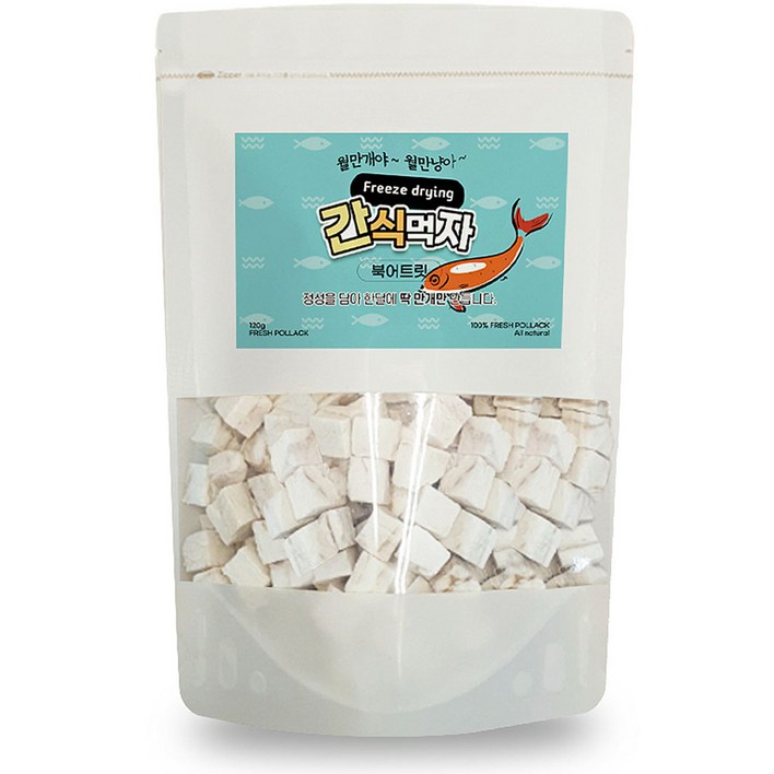 간식먹자 반려동물 동결건조간식 북어트릿 120g