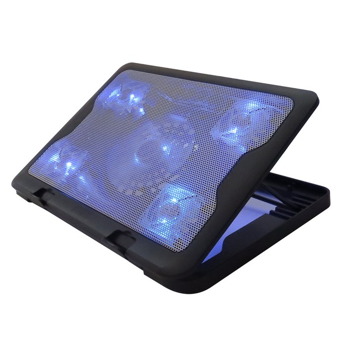 큐닉스 6단 각도조절 5 LED FAN 노트북 쿨링패드 QNC2000, 블루 큐닉스 6단 각도조절 5 LED FAN 노트북 쿨링패드 QNC2000, 블루