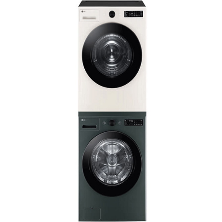 LG전자 트롬 오브제컬렉션 드럼세탁기 FG21GN + 건조기 RG18EN 21kg + 18kg 방문설치, KFG21GN-8EN, 네이처 그린(드럼세탁기), 네이처 베이지(건조기)