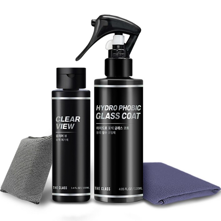 더클래스 유리발수코팅제  전용타월 세트, 1세트