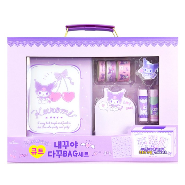 PINKMANGO 산리오 큐트 내꾸야 다꾸BAG세트, 쿠로미, 1개