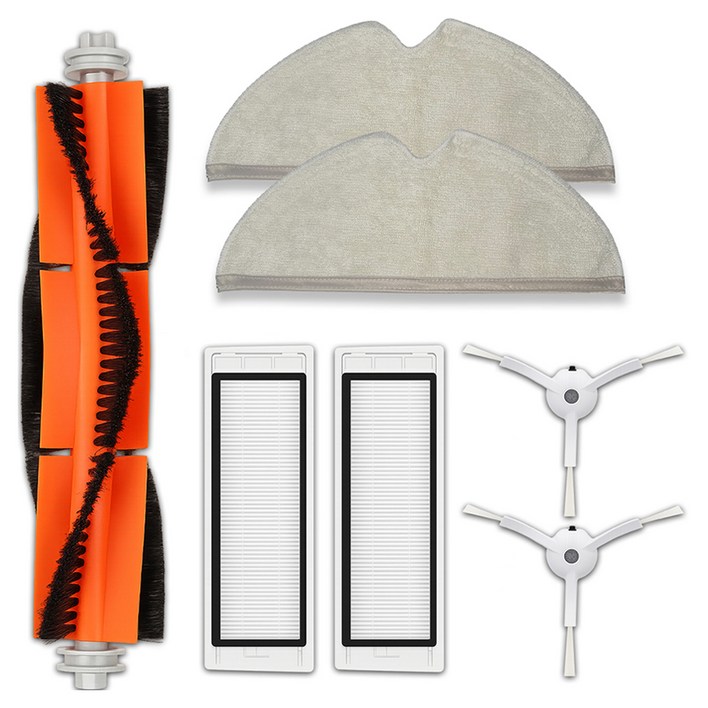 멋진공간 샤오미 호환 물걸레 2EA 사이드 브러쉬 2p + 필터 2p + 메인 브러쉬 세트