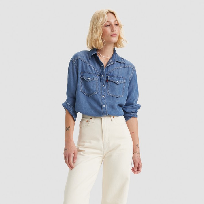 리바이스 여성용 소이어 웨스턴 링잉 벨스 3 셔츠