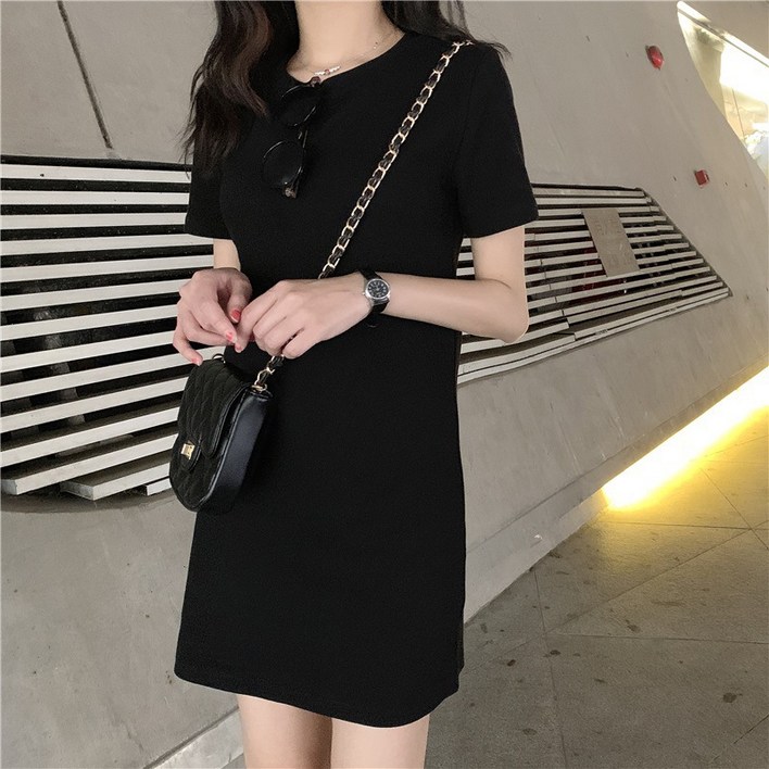 피어니스트 데일리 반팔 미니 저지 원피스
