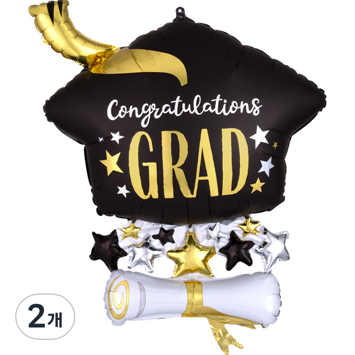 아나그램 졸업 학사모 증서 은박 풍선