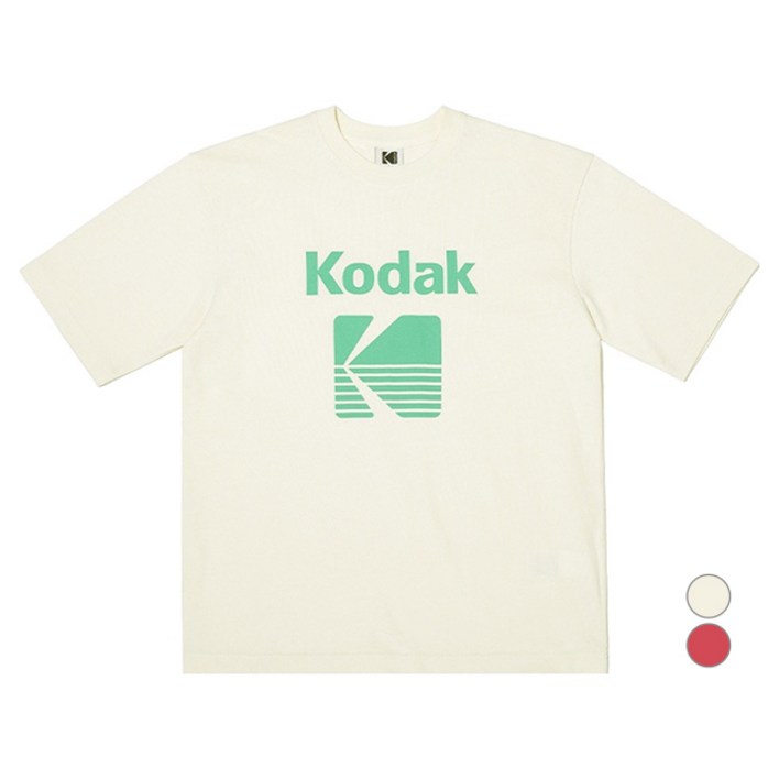 코닥어패럴 여성용 컬러아이 세미오버핏 반팔 면 티셔츠