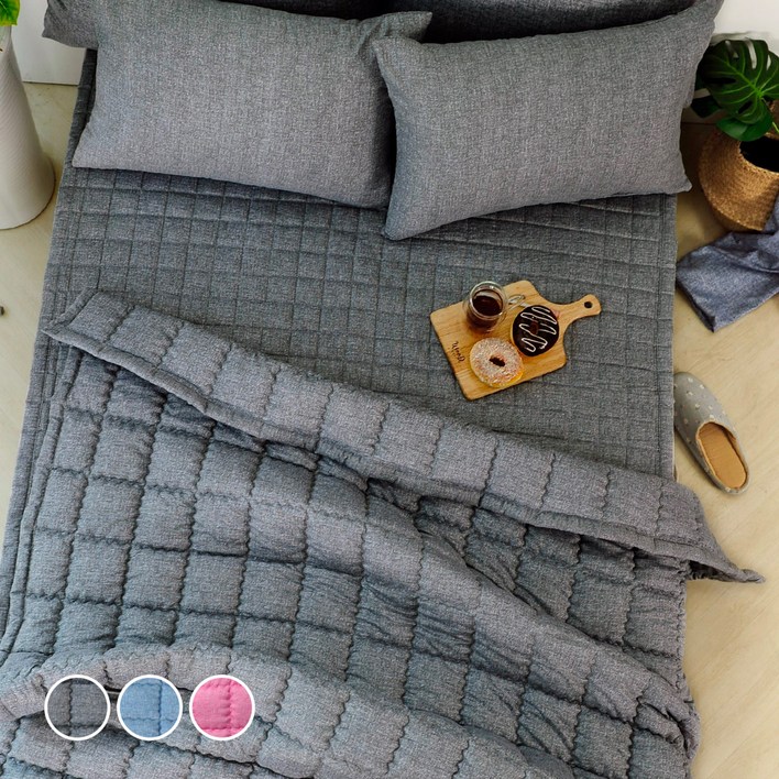 스코홈 인디고 차렵이불  패드  베개커버 3종 침구세트