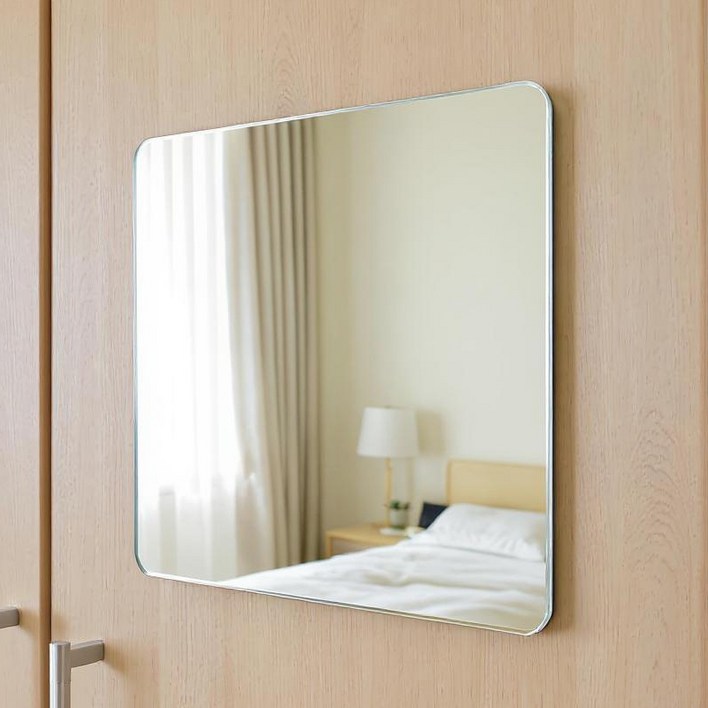 로렘 쉽게 붙이는 아크릴 벽거울 2mm 고급형 40x40cm, 단일색상