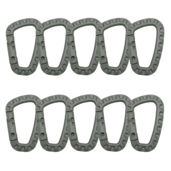 올라운더 캠핑 타프 스토퍼 텐트 야외 다용도 키체인 버클 10p, 그린