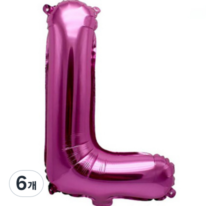 팡파티 레터링 알파벳 풍선 L 40cm, 퍼플, 6개