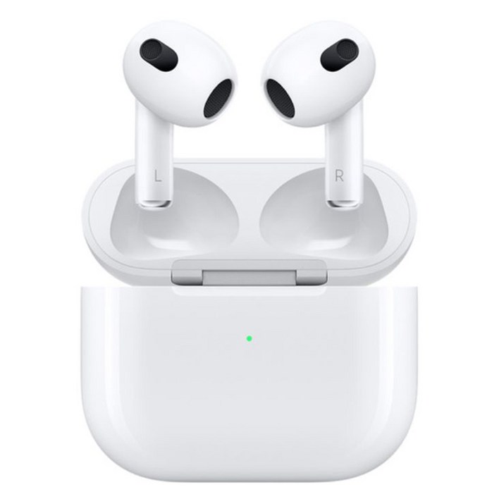 Apple 2022 에어팟 3세대 유선 충전 블루투스 이어폰, 화이트, MPNY3KH/A