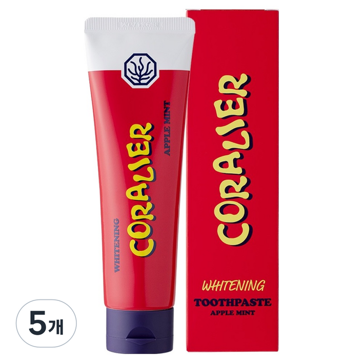 코랄리에 화이트닝 미백 치약 애플민트, 150g, 5개