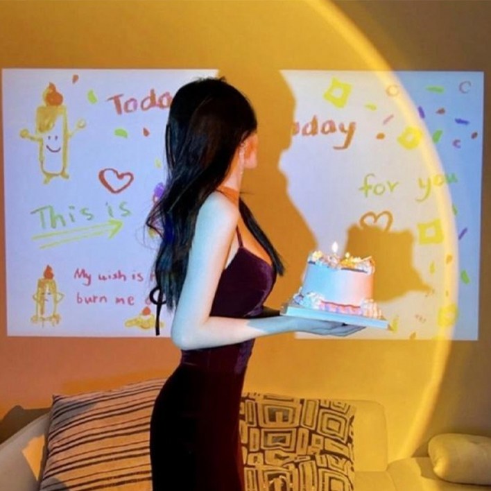 프랑온드 홈파티 생일 프로젝터 감성 파티용품 미니빔 투데이마이버스데이