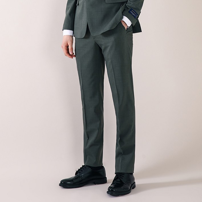 리버클래시 남성용 솔리드 피크드 정장 팬츠 LHS13663