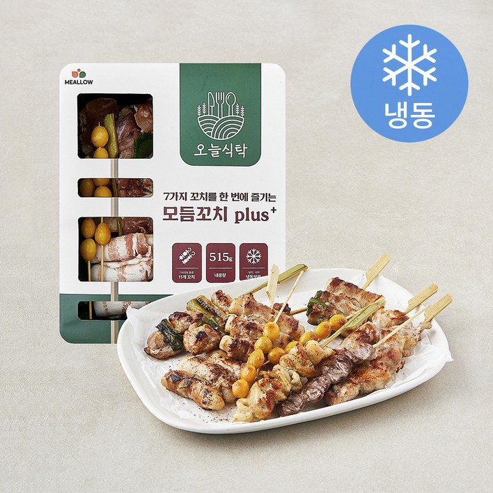 [로켓프레시] 오늘식탁 모듬꼬치 플러스 (냉동), 515g, 1개
