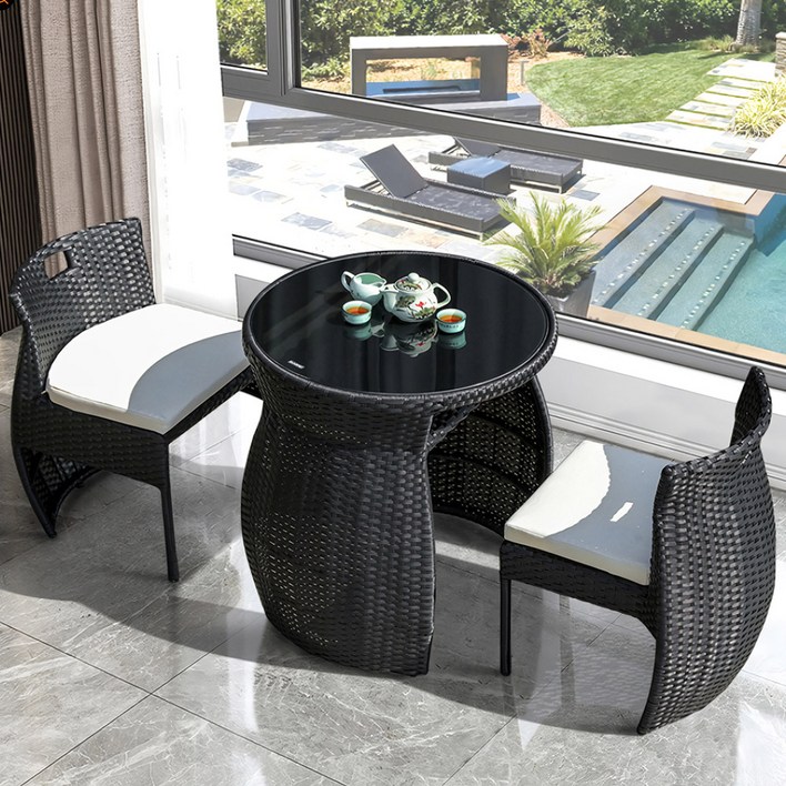 밴프 글로비 라탄테이블 세트 OS003