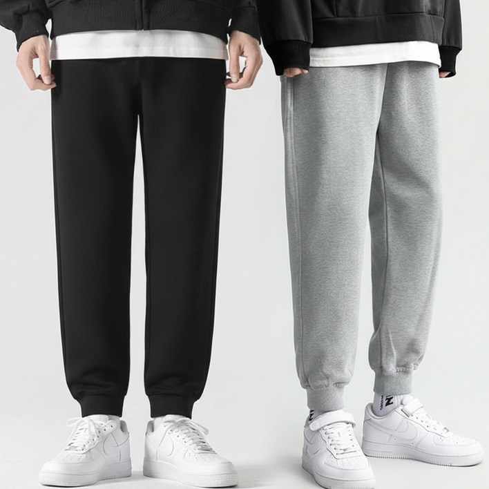 맨인모드 남성용 데일리 보들 기모 안감 스웻 트레이닝 조거 팬츠 2종 JY044