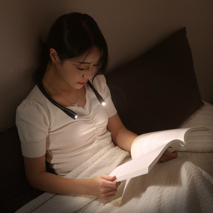 베이직기어 넥밴드 LED 독서등 후레쉬 북라이트, 블랙 베이직기어 넥밴드 LED 독서등 후레쉬 북라이트, 블랙
