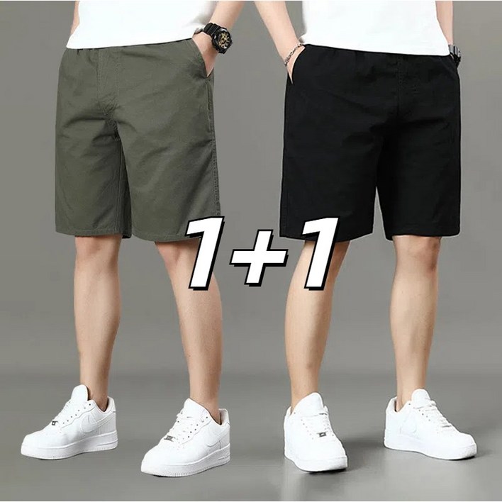 남자 반바지 면100 스판 밴딩 기본 반바지 2P세트 tanlz
