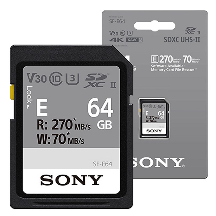 소니정품 SF-E64 SDXC UHS-II U3 V30 SD메모리 공식대리점