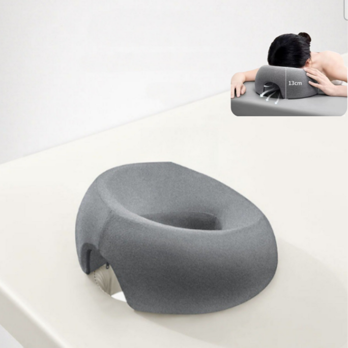 엎드려자는베개 쿠션 망막 수면 안면 베개 사무실 책상 낮잠, 1개, 그레이