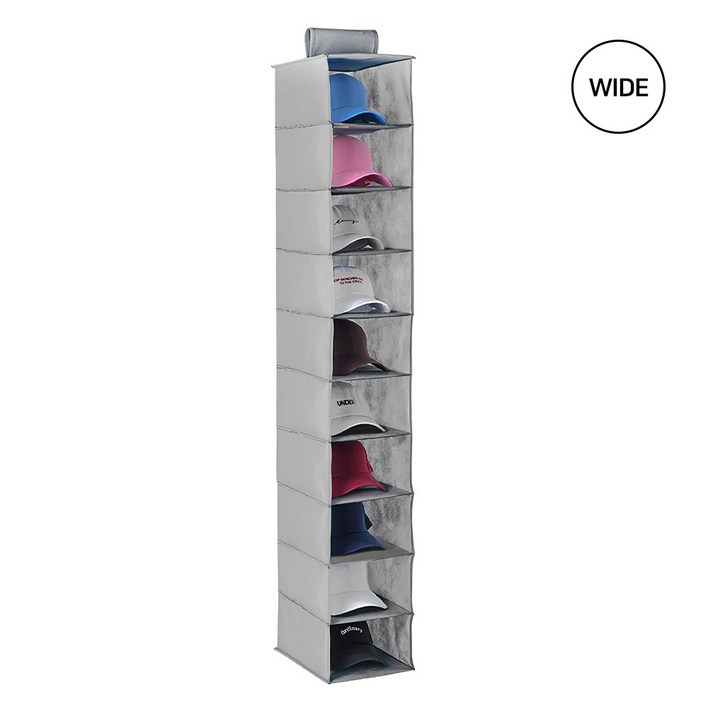 조이홈 10단 와이드 모자 걸이 수납 보관함 행거용 다용도 정리함