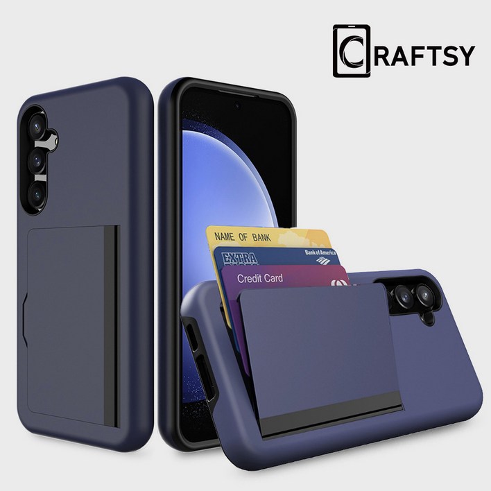 Craftsy 삼성 S21/S22/S23/S24/S25 시리즈 폰케이스 카드지갑 3장수납 케이스