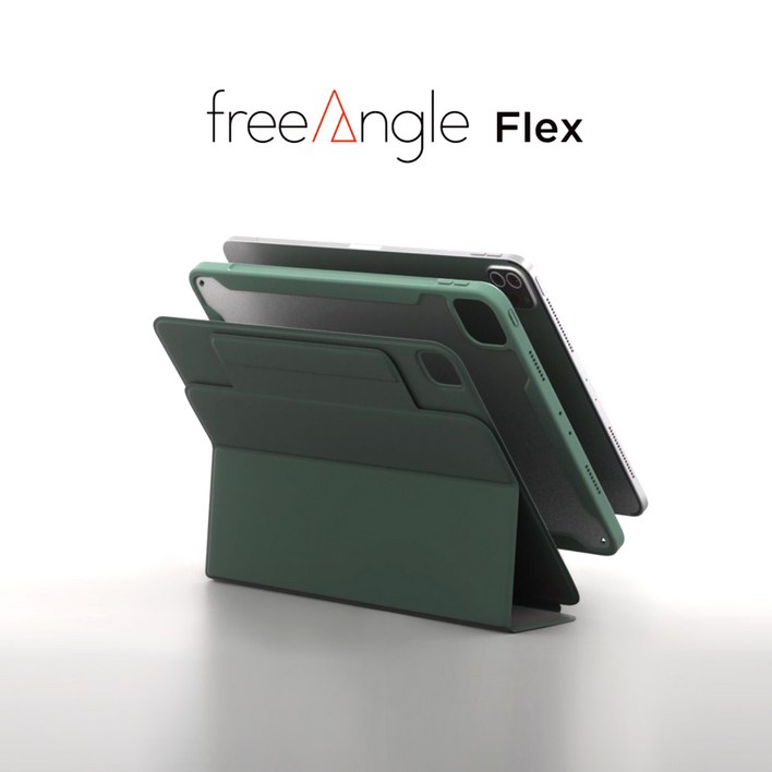 모키보 프리앵글 FLEX 스탠드 커버 펜슬수납 케이스, 아이패드를 더욱 튼튼하고 자유롭게, 그레이 블루, 1개