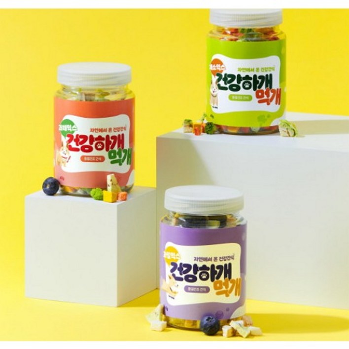 100과일채소 동결건조 간식 건강하개 먹개 3종세트, 1개