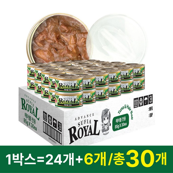 어드밴스 로얄 수피아 7종 85g x 60개입 고양이 캔 길냥이 통조림 간식, 60개, 85g, 수피아 참치&헤어볼