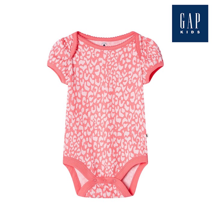 갭키즈 레오파드 패턴 코튼 바디수트860038009CPK