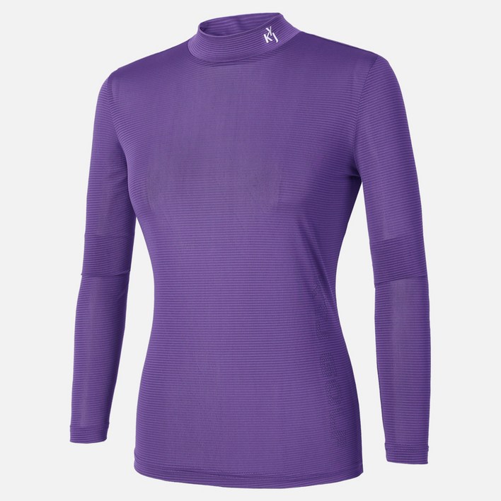 [김영주골프] 여성 냉감 반폴라 긴팔 티셔츠_스판 아이스폴라